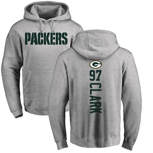 Men Green Bay Packers Ash #97 Clark Kenny Backer Nike NFL Pullover Hoodie Sweatshirts->green bay packers->NFL Jersey